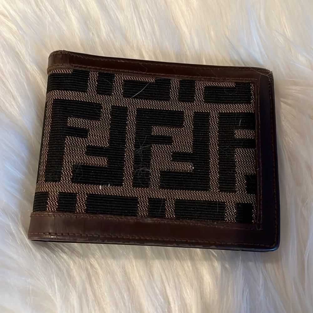 Authentic Fendi Zucca Mens Bifold Wallet